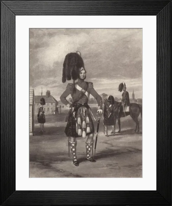 Framed Print : The 93rd (Sutherland) Highlanders (Review Order), c1820-1870, (1909). Artist: John Harris Junior Framed Print : The 93rd (Sutherland) Highlanders (Review Order), c1820-1870, (1909). Artist: John Harris Junior