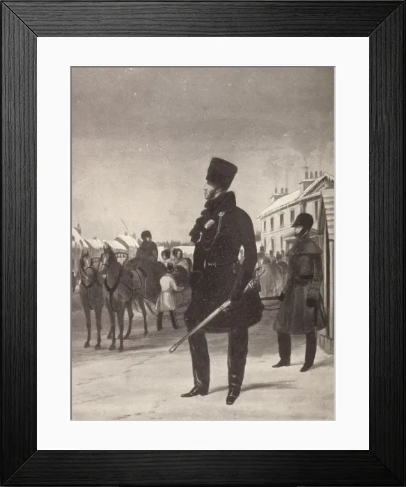 Framed Print : 60th (Kings Royal Rifles Corps) Winter Dress, Canada, c1820-1870, (1909). Artist: John Harris Junior Framed Print : 60th (Kings Royal Rifles Corps) Winter Dress, Canada, c1820-1870, (1909). Artist: John Harris Junior