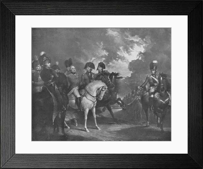 Framed Print : His Majesty Reviewing the Volunteers on the 4th of June, 1799, 1800 (1909). Artist: Samuel William Reynolds Framed Print : His Majesty Reviewing the Volunteers on the 4th of June, 1799, 1800 (1909). Artist: Samuel William Reynolds