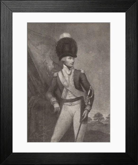 Framed Print : Lieut. -Colonel Cox, Bloomsbury Volunteers, 18th century, (1909). Artist: Francesco Bartolozzi Framed Print : Lieut. -Colonel Cox, Bloomsbury Volunteers, 18th century, (1909). Artist: Francesco Bartolozzi