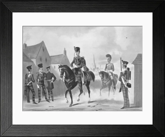 Framed Print : 71st Highland Light Infantry (Regiment (Review Order), c1840 (1909). Artist: James Henry Lynch Framed Print : 71st Highland Light Infantry (Regiment (Review Order), c1840 (1909). Artist: James Henry Lynch