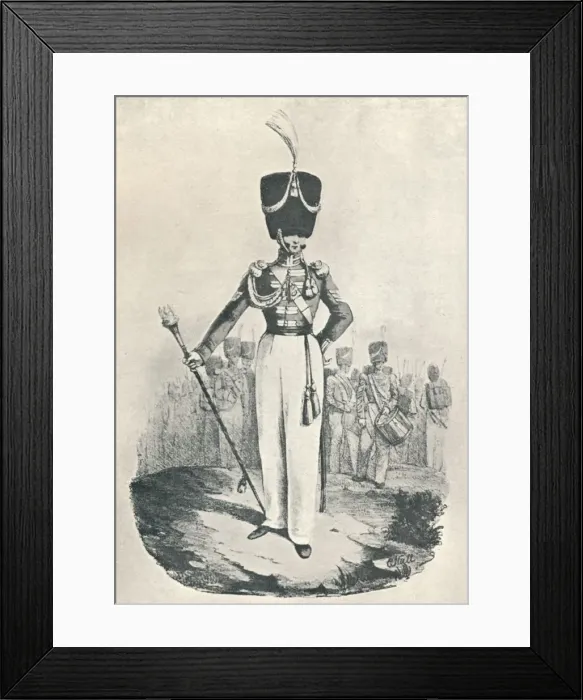 Framed Print : 87th Regiment or Royal Irish Fusiliers, Drum Major (1828), 1828 (1909). Artist: Maxim Gauci Framed Print : 87th Regiment or Royal Irish Fusiliers, Drum Major (1828), 1828 (1909). Artist: Maxim Gauci