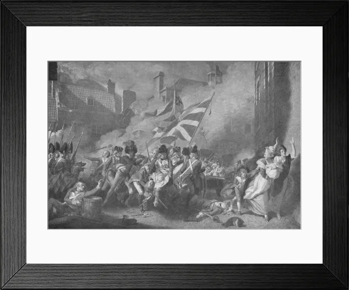 Framed Print : Death of Major Pierson, 1796 (1909). Artist: James Heath Framed Print : Death of Major Pierson, 1796 (1909). Artist: James Heath