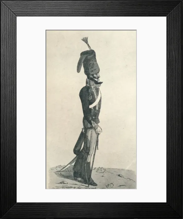 Framed Print : George Augustus Quentin ( An officer of the 10th, or Prince of Waless Hussars, taken from life ), Artist: Robert Dighton