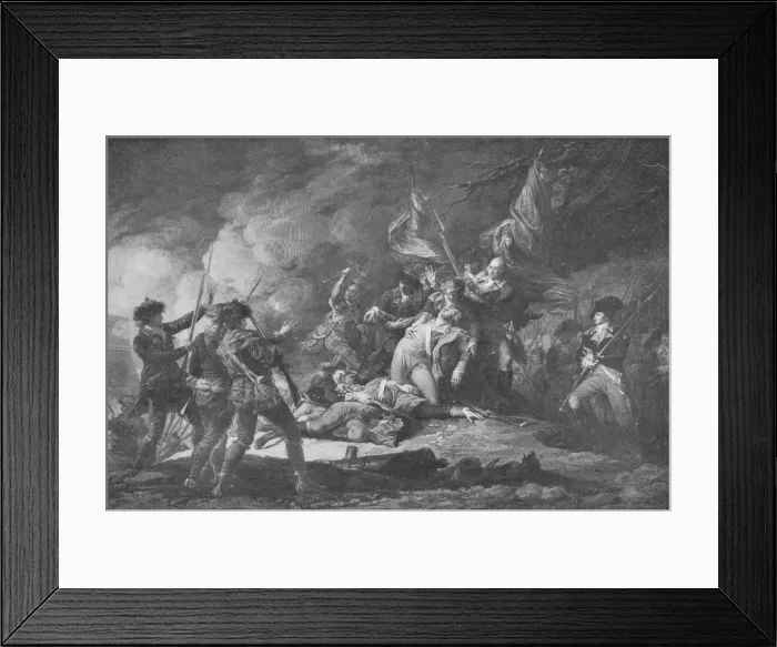 Framed Print : Death of General Montgomery, 1798 (1909). Artist: JT Clemens Framed Print : Death of General Montgomery, 1798 (1909). Artist: JT Clemens