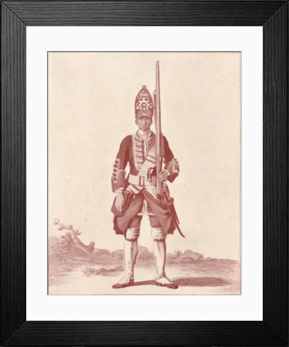 Framed Print : Gentleman, the 7th (Royal Fusiliers) 1742, 1742 (1909) Framed Print : Gentleman, the 7th (Royal Fusiliers) 1742, 1742 (1909)