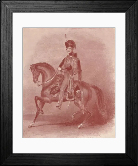 Framed Print : His Royal Highness Prince Albert, Colonel of the 11th Hussars, 19th century, (1909) Framed Print : His Royal Highness Prince Albert, Colonel of the 11th Hussars, 19th century, (1909)