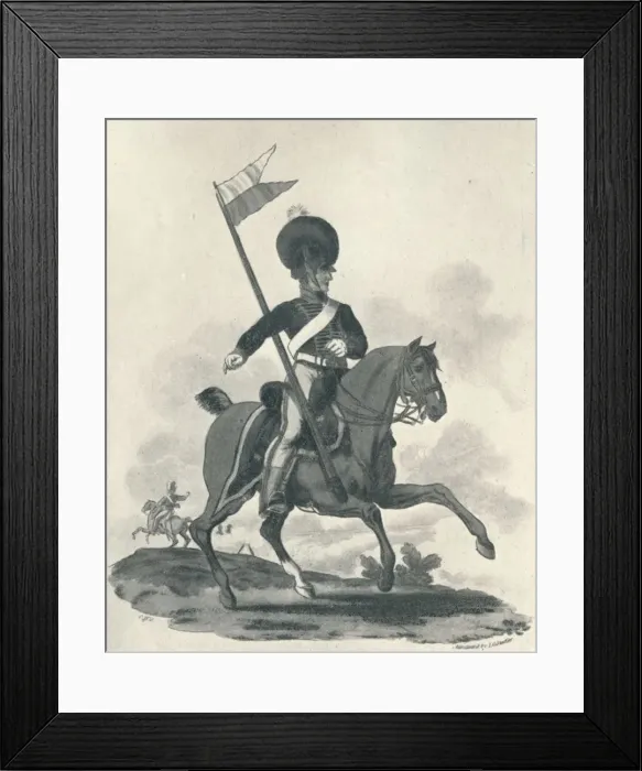 Framed Print : Royal Artillery Mounted Rockett Corps, 1812-1815 (1909). Artist: Joseph Constantine Stadler Framed Print : Royal Artillery Mounted Rockett Corps, 1812-1815 (1909). Artist: Joseph Constantine Stadler