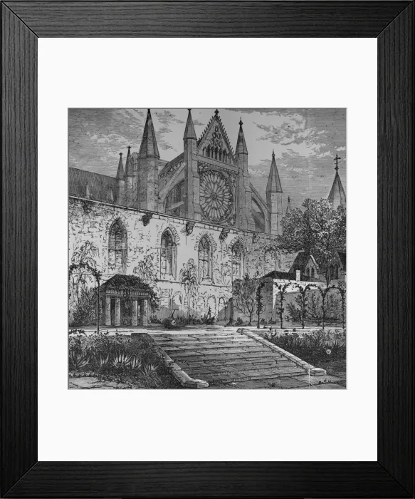 Framed Print : Garden of Ashburnham House, 1890 Framed Print : Garden of Ashburnham House, 1890