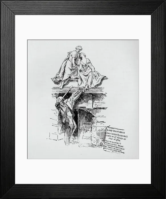 Framed Print : The Nightingale Monument, 1890 Framed Print : The Nightingale Monument, 1890