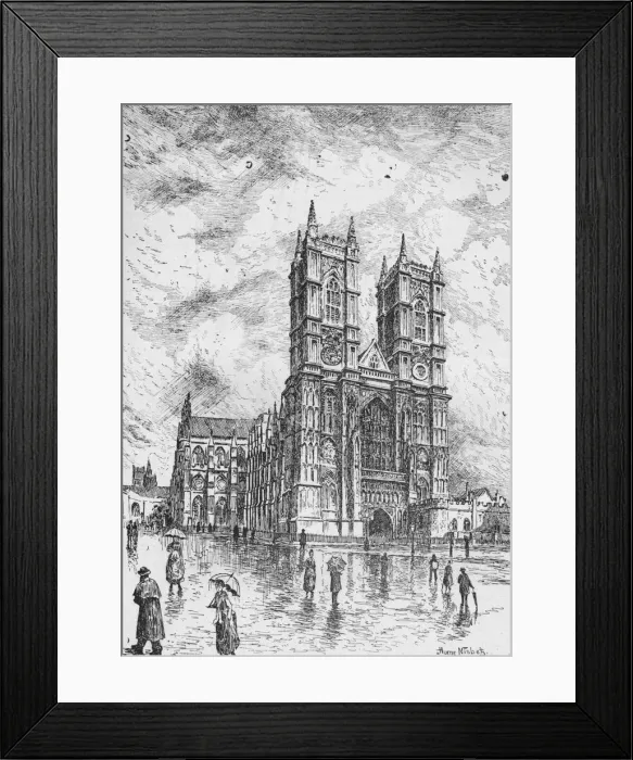 Framed Print : Westminster Abbey, 1890. Artist: Hume Nisbet Framed Print : Westminster Abbey, 1890. Artist: Hume Nisbet