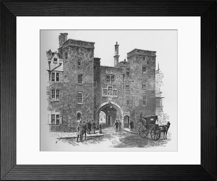 Framed Print : Old Gateway, Lincolns Inn, 1890 Framed Print : Old Gateway, Lincolns Inn, 1890