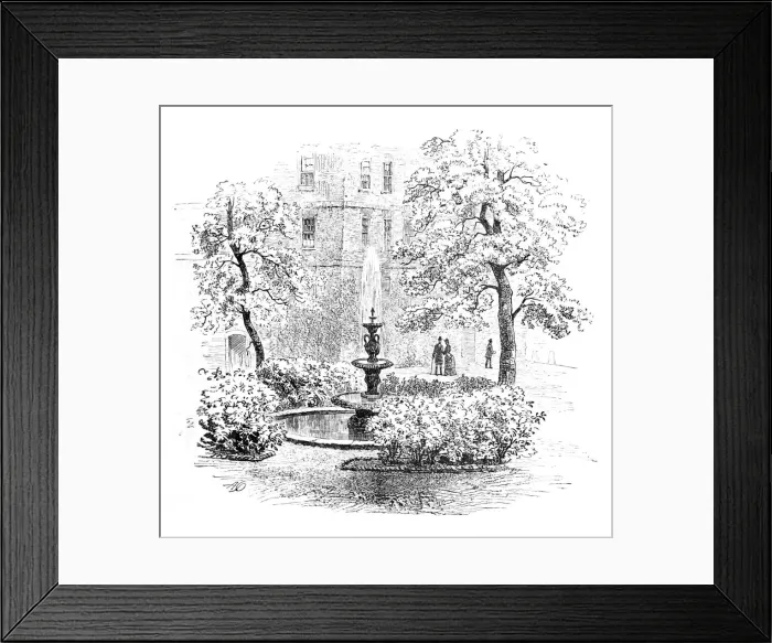 Framed Print : The Fountain, Middle Temple, 1890 Framed Print : The Fountain, Middle Temple, 1890