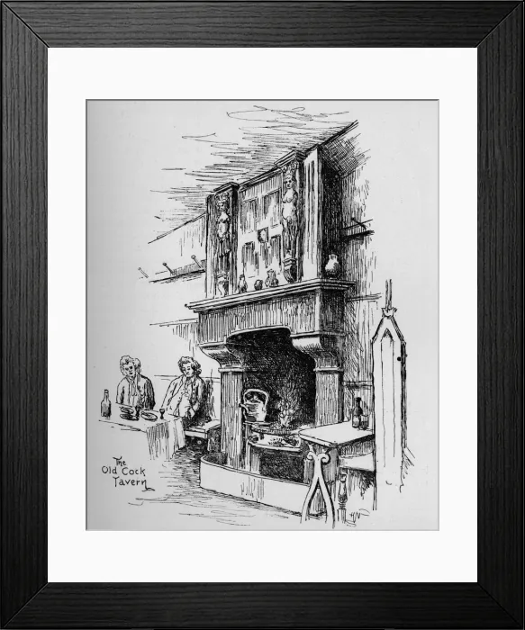 Framed Print : The Old Cock Tavern, 1890. Artists: Percy Hetherington Fitzgerald, Unknown Framed Print : The Old Cock Tavern, 1890. Artists: Percy Hetherington Fitzgerald, Unknown