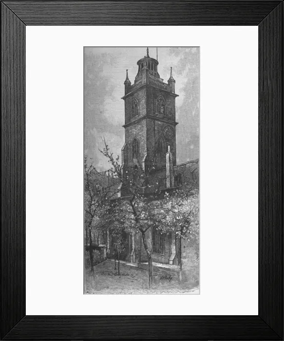 Framed Print : St. Giless, Cripplegate, 1890. Artist: A W Henley Framed Print : St. Giless, Cripplegate, 1890. Artist: A W Henley