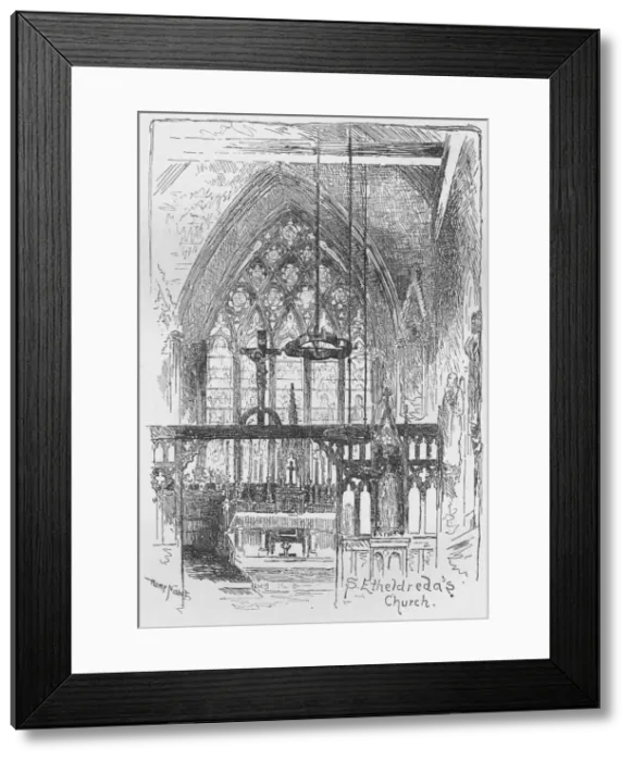 Framed Print : St. Etheldredas Church, 1890. Artist: Hume Nisbet Framed Print : St. Etheldredas Church, 1890. Artist: Hume Nisbet