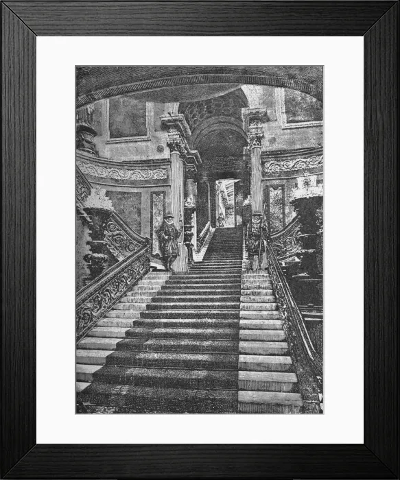 Framed Print : Grand Staircase, Buckingham Palace, 1890 Framed Print : Grand Staircase, Buckingham Palace, 1890