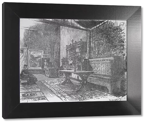 Herkomers Studio, 1890. Artist: William Hatherell