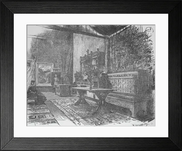 Framed Print : Herkomers Studio, 1890. Artist: William Hatherell Framed Print : Herkomers Studio, 1890. Artist: William Hatherell