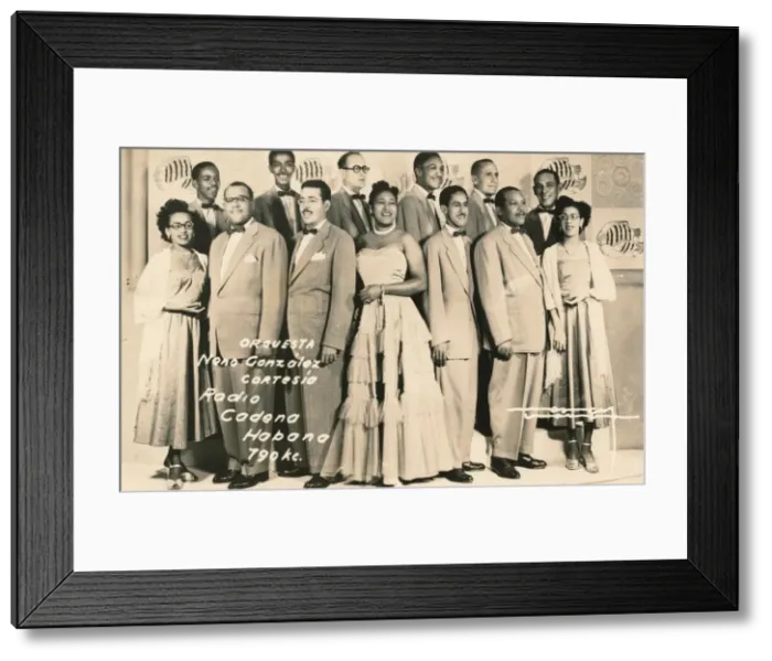 Framed Print : Orquesta: Neno Gonzalez Cortesia - Radio Cadena Habana, c1910 Framed Print : Orquesta: Neno Gonzalez Cortesia - Radio Cadena Habana, c1910