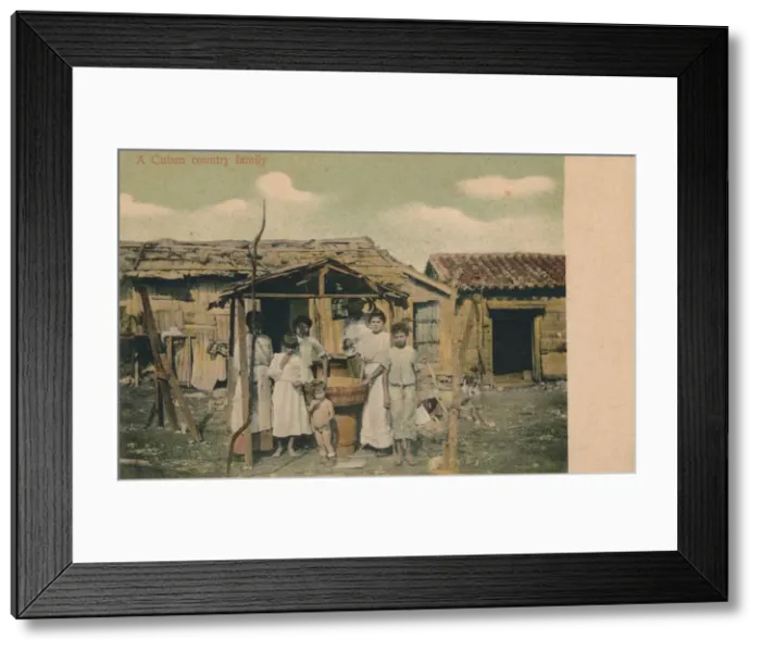 Framed Print : A Cuban country family, 1908 Framed Print : A Cuban country family, 1908