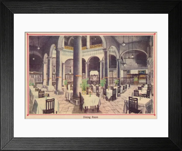 Framed Print : Dining Room - Hotel Florida - Havana - Cuba, c1910 Framed Print : Dining Room - Hotel Florida - Havana - Cuba, c1910