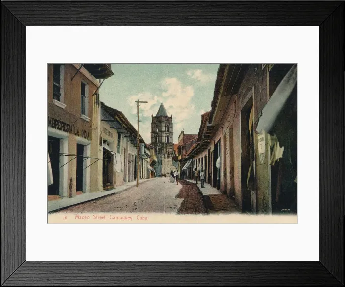 Framed Print : Maceo Street, Camaguey, Cuba, 1944 Framed Print : Maceo Street, Camaguey, Cuba, 1944