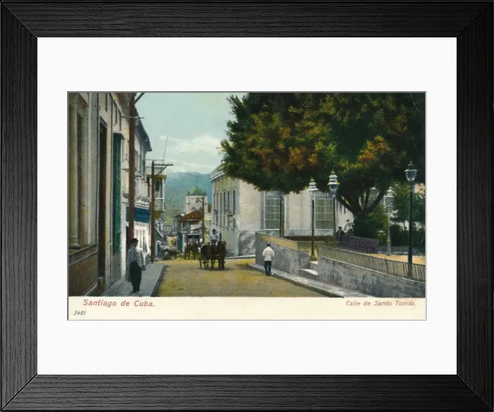 Framed Print : Santiago de Cuba - Calle de Santo Tomas, c1910 Framed Print : Santiago de Cuba - Calle de Santo Tomas, c1910