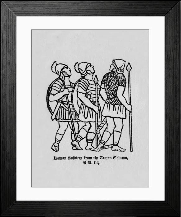 Framed Print : Roman Soldiers from the Trajan Column A. D. 114, 1910 Framed Print : Roman Soldiers from the Trajan Column A. D. 114, 1910