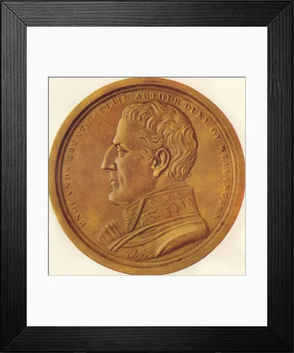 Framed Print : Englands Great Captain Arthur Duke of Wellington - Souvenir Medal, 1815 (1910). Artist: Edward Orme Framed Print : Englands Great Captain Arthur Duke of Wellington - Souvenir Medal, 1815 (1910). Artist: Edward Orme