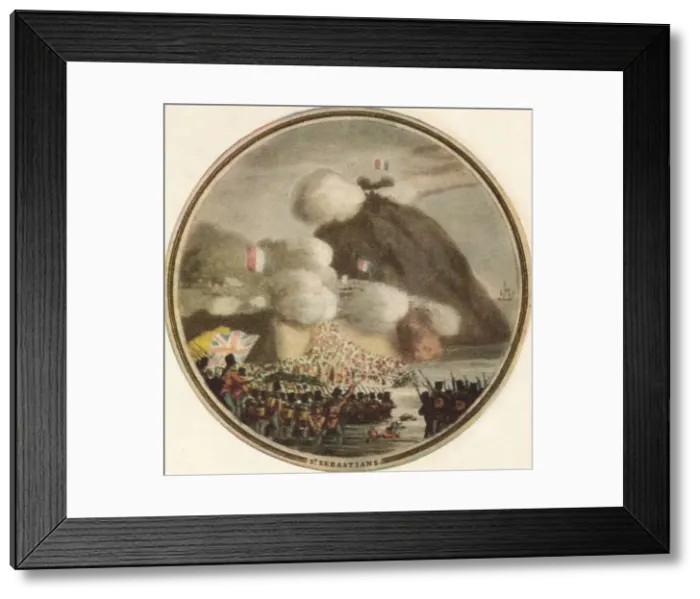 Framed Print : Storming of St. Sebastian, 1815, (1910). Artist: Edward Orme Framed Print : Storming of St. Sebastian, 1815, (1910). Artist: Edward Orme
