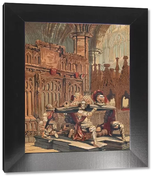 Tomb of Sir Francis Vere in Westminster Abbey, c1845, (1864)
