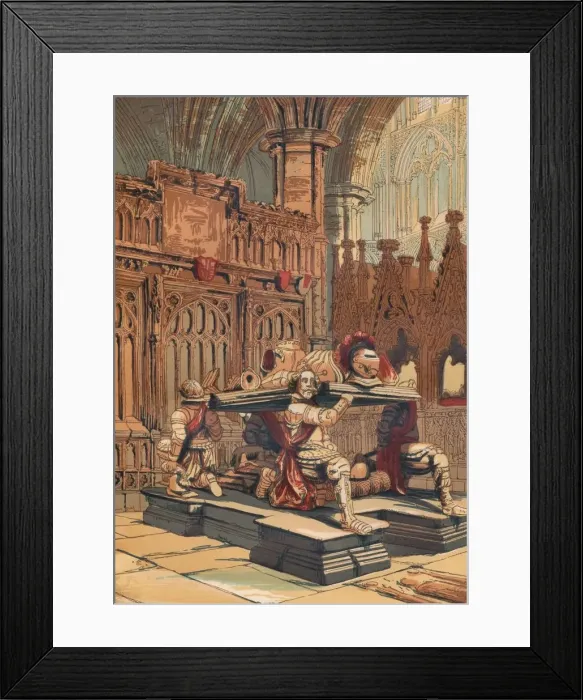 Framed Print : Tomb of Sir Francis Vere in Westminster Abbey, c1845, (1864) Framed Print : Tomb of Sir Francis Vere in Westminster Abbey, c1845, (1864)