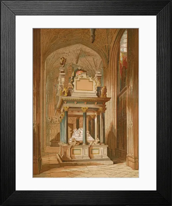 Framed Print : Tomb of Queen Elizabeth. - Westminster Abbey, c1845, (1864) Framed Print : Tomb of Queen Elizabeth. - Westminster Abbey, c1845, (1864)