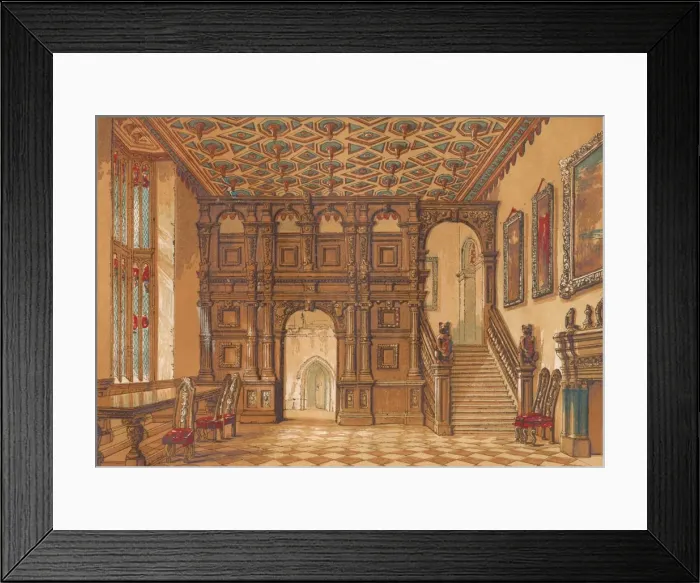 Framed Print : Methley Hall, c1845, (1864) Framed Print : Methley Hall, c1845, (1864)