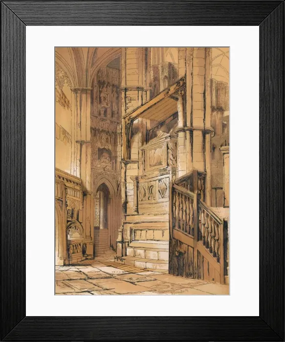 Framed Print : Entrance to the Chapel of Edward the Confessor, c1840, (1864) Framed Print : Entrance to the Chapel of Edward the Confessor, c1840, (1864)