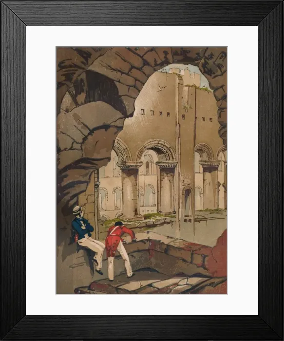 Framed Print : Rochester Castle. - Interior, c1845, (1864) Framed Print : Rochester Castle. - Interior, c1845, (1864)