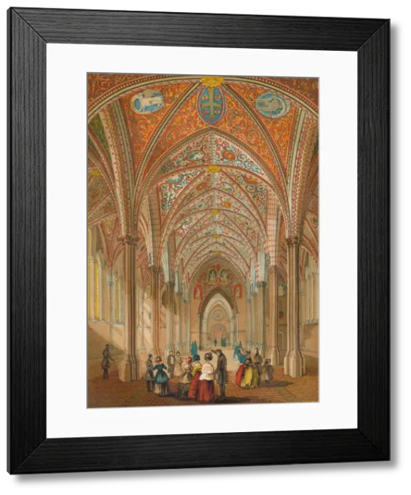 Framed Print : Interior of the Temple Church, c1845, (1864) Framed Print : Interior of the Temple Church, c1845, (1864)