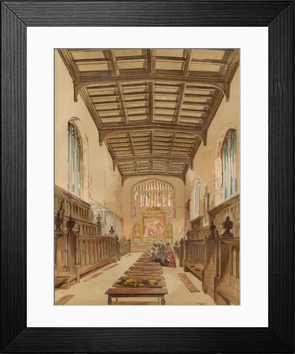 Framed Print : St. Johns College Chapel, Cambridge, c1845, (1864) Framed Print : St. Johns College Chapel, Cambridge, c1845, (1864)