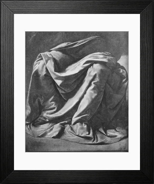 Framed Print : Cast of Drapery for the Legs of a Seated Figure, 1470-1484 (1945). Artist: Leonardo da Vinci Framed Print : Cast of Drapery for the Legs of a Seated Figure, 1470-1484 (1945). Artist: Leonardo da Vinci