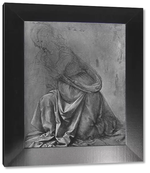 Study of the Drapery of a Woman Kneeling to the Left, c1477 (1945). Artist: Leonardo da Vinci