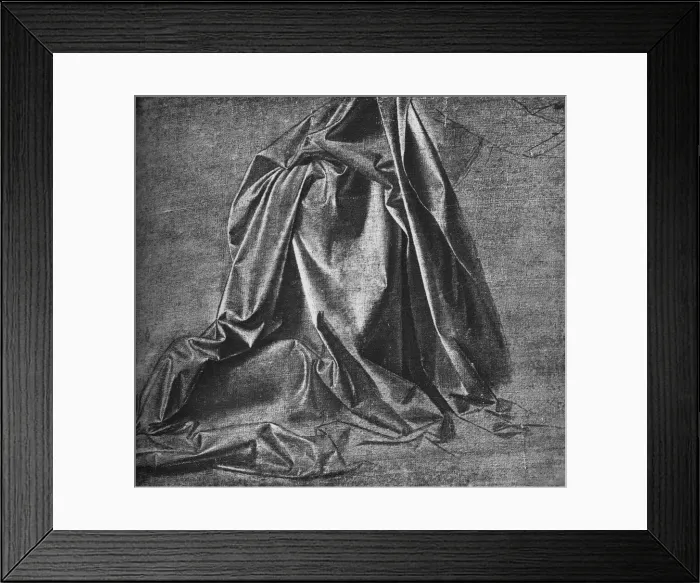 Framed Print : Cast of Drapery for a Figure Kneeling to the Right, c1470 (1945). Artist: Leonardo da Vinci Framed Print : Cast of Drapery for a Figure Kneeling to the Right, c1470 (1945). Artist: Leonardo da Vinci