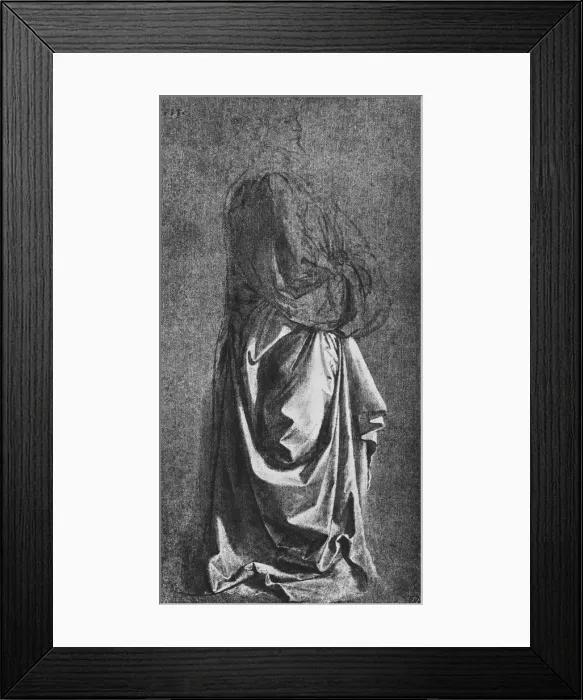 Framed Print : Cast of Drapery for a Standing Figure, c1470 (1945). Artist: Leonardo da Vinci Framed Print : Cast of Drapery for a Standing Figure, c1470 (1945). Artist: Leonardo da Vinci