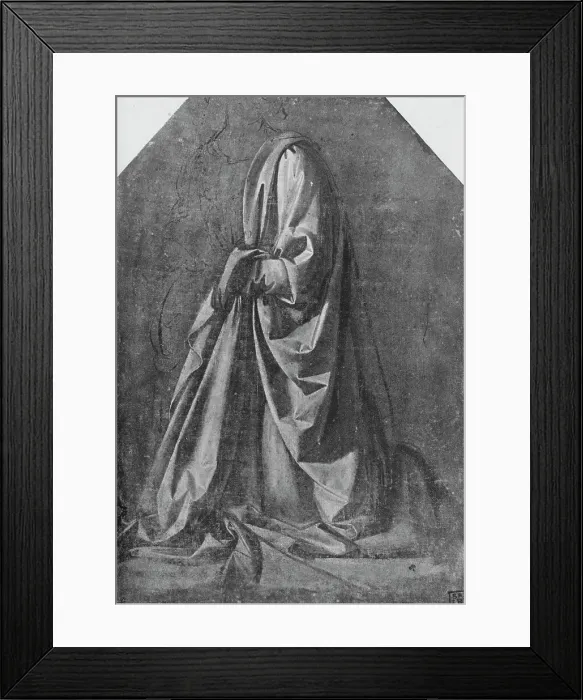 Framed Print : Cast of Drapery for a Figure Kneeling to the Left, c1475 (1945). Artist: Leonardo da Vinci Framed Print : Cast of Drapery for a Figure Kneeling to the Left, c1475 (1945). Artist: Leonardo da Vinci