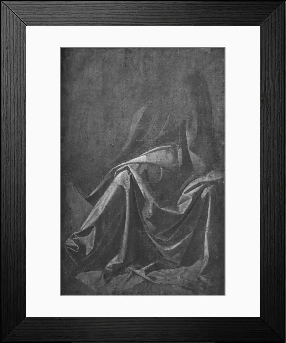 Framed Print : Cast of Drapery for a Seated Figure, c1475 (1945). Artist: Leonardo da Vinci Framed Print : Cast of Drapery for a Seated Figure, c1475 (1945). Artist: Leonardo da Vinci