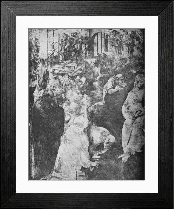 Framed Print : Adoration of the Magi - Left-hand lower portion, c1481 (1945). Artist: Leonardo da Vinci