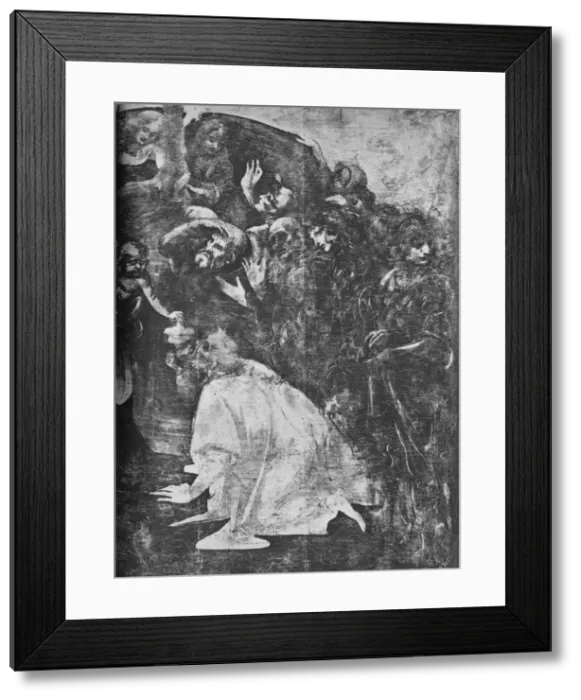 Framed Print : Adoration of the Magi - Right-hand lower portion, c1481 (1945). Artist: Leonardo da Vinci Framed Print : Adoration of the Magi - Right-hand lower portion, c1481 (1945). Artist: Leonardo da Vinci