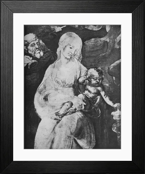 Framed Print : Adoration of the Magi - Virgin and Child, c1481 (1945). Artist: Leonardo da Vinci Framed Print : Adoration of the Magi - Virgin and Child, c1481 (1945). Artist: Leonardo da Vinci
