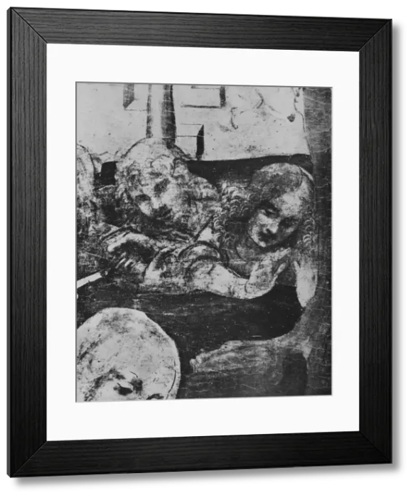 Framed Print : Adoration of the Magi - Angels behind the Virgin, c1481 (1945). Artist: Leonardo da Vinci