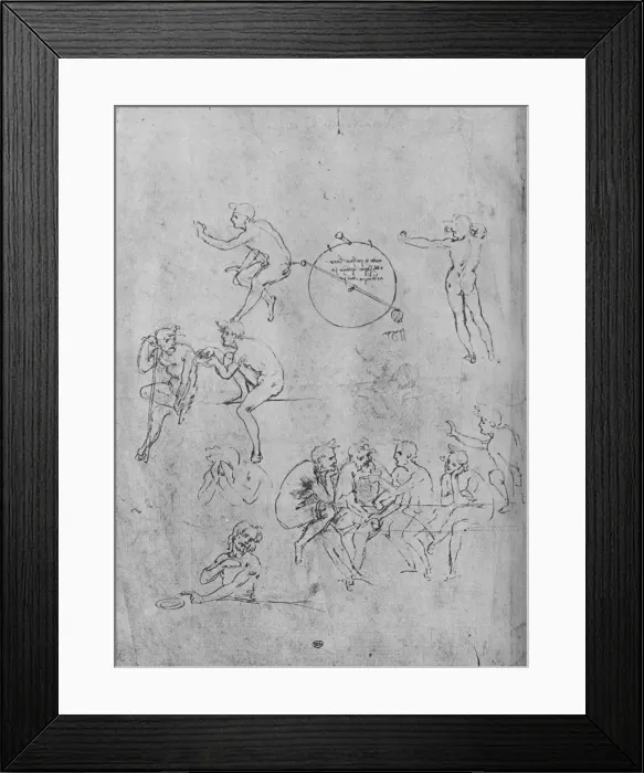 Framed Print : A Group of Figures Conversing at a Table, Two Figures in Conversation and Others, 1481-1483 (1945) Artist: Leonardo da Vinci Framed Print : A Group of Figures Conversing at a Table, Two Figures in Conversation and Others, 1481-1483 (1945) Artist: Leonardo da Vinci
